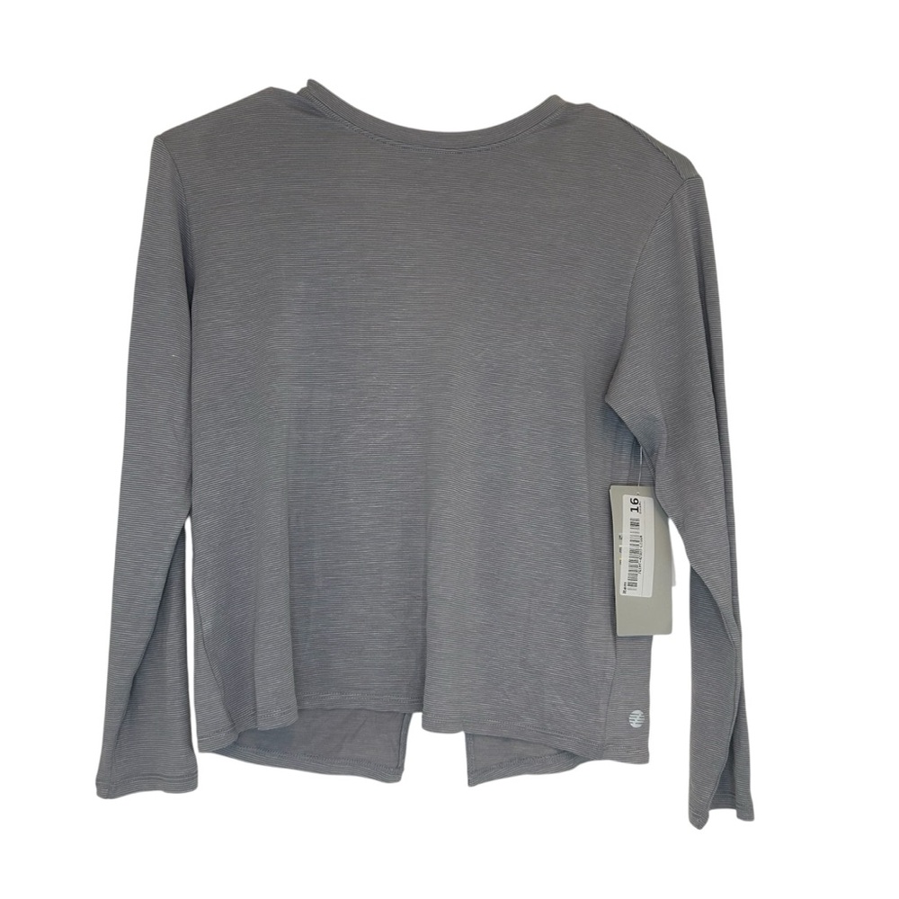 Z by Zella Light Gray Long Sleeve Girls athletic top Size M 8/10